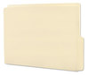 A Picture of product SMD-24128 Smead™ Heavyweight Manila End Tab Folders 9" High Front, 1/2-Cut Tabs: Bottom, Letter Size, 0.75" Expansion, 100/Box