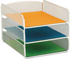 A Picture of product SAF-3271WH Safco® Onyx™ Desk Tray 3 Sections, Letter Size Files, 9.25" x 11.75" 8", White