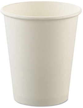 SOLO® Cup Company Uncoated Paper Cups,  Hot Drink, 8 oz, White, 1000/Carton