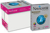 A Picture of product SNA-NPL1420 Navigator® Platinum Paper,  99 Brightness, 20lb, 8-1/2 x 14, White, 5000/Carton