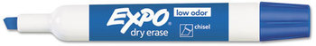 EXPO® Low-Odor Dry-Erase Marker,  Chisel Tip, Blue, Dozen