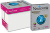 A Picture of product SNA-NPL11205R Navigator® Platinum Paper,  99 Brightness, 20lb, 8-1/2 x 11, White, 2500/Carton
