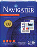 A Picture of product SNA-NMP1124 Navigator® Premium Multipurpose Copy Paper,  99 Brightness, 24lb, 8-1/2 x 11, White, 5000/Carton