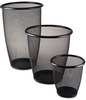 A Picture of product SAF-9717BL Safco® Onyx™ Round Mesh Wastebaskets, Steel Mesh, 5gal, Black