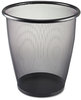 A Picture of product SAF-9717BL Safco® Onyx™ Round Mesh Wastebaskets, Steel Mesh, 5gal, Black