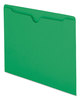 A Picture of product SMD-75503 Smead™ Colored File Jackets with Reinforced Double-Ply Tab Straight Letter Size, Green, 100/Box