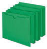 A Picture of product SMD-75503 Smead™ Colored File Jackets with Reinforced Double-Ply Tab Straight Letter Size, Green, 100/Box