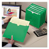 A Picture of product SMD-75503 Smead™ Colored File Jackets with Reinforced Double-Ply Tab Straight Letter Size, Green, 100/Box