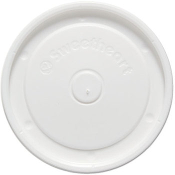 SOLO® Cup Company Polystyrene Food Container Lids,  White, 4.6" Diameter, 50/Bag, 20 Bags/Carton