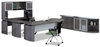 A Picture of product MLN-MNDBLGS Mayline® Medina™ Series Laminate Curved Desk. 72 X 36 X 29 1/2 in. Gray Steel.
