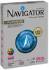 A Picture of product SNA-NPL1128 Navigator® Platinum Paper,  99 Brightness, 28lb, 8-1/2 x 11, White, 500 Sheets/Ream