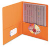 A Picture of product SMD-87858 Smead™ Two-Pocket Folders Folder, Textured Paper, 100-Sheet Capacity, 11 x 8.5, Orange, 25/Box