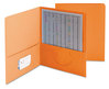 A Picture of product SMD-87858 Smead™ Two-Pocket Folders Folder, Textured Paper, 100-Sheet Capacity, 11 x 8.5, Orange, 25/Box