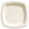 A Picture of product SCC-6PSC2050 Bare® by Solo® Eco-Forward® Sugarcane (Bagasse) Dinnerware Plates. 6.7 in. Ivory. 125/sleeve, 8 sleeves/case.