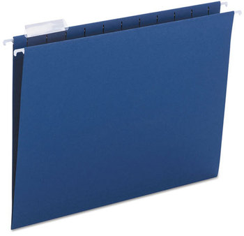 Smead™ Colored Hanging File Folders with 1/5 Cut Tabs Letter Size, 1/5-Cut Navy, 25/Box