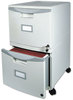A Picture of product STX-61301B01C Storex Two-Drawer Mobile Filing Cabinet,  14-3/4w x 18-1/4d x 26h, Gray