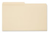 A Picture of product SMD-15326 Smead™ Reinforced Tab Manila File Folder Folders, 1/2-Cut Tabs: Assorted, Legal Size, 0.75" Expansion, 11-pt 100/Box