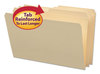 A Picture of product SMD-15326 Smead™ Reinforced Tab Manila File Folder Folders, 1/2-Cut Tabs: Assorted, Legal Size, 0.75" Expansion, 11-pt 100/Box