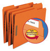 A Picture of product SMD-12540 Smead™ Top Tab Colored Fastener Folders 0.75" Expansion, 2 Fasteners, Letter Size, Orange Exterior, 50/Box