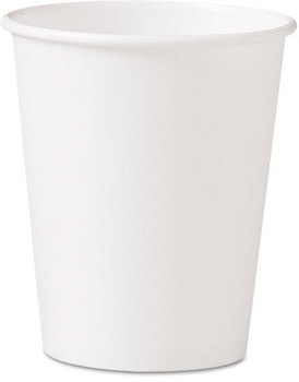 SOLO® Cup Company Single-Sided Poly Paper Hot Cups,  10 oz, White