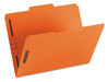 A Picture of product SMD-12540 Smead™ Top Tab Colored Fastener Folders 0.75" Expansion, 2 Fasteners, Letter Size, Orange Exterior, 50/Box