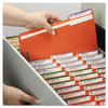 A Picture of product SMD-12540 Smead™ Top Tab Colored Fastener Folders 0.75" Expansion, 2 Fasteners, Letter Size, Orange Exterior, 50/Box