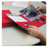 A Picture of product SMD-87859 Smead™ Two-Pocket Folders Folder, Textured Paper, 100-Sheet Capacity, 11 x 8.5, Red, 25/Box