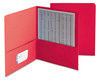 A Picture of product SMD-87859 Smead™ Two-Pocket Folders Folder, Textured Paper, 100-Sheet Capacity, 11 x 8.5, Red, 25/Box