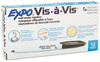 A Picture of product SAN-16001 EXPO® Vis-à-Vis® Wet Erase Marker,  Fine Point, Black, Dozen