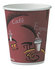A Picture of product SCC-OF10BI SOLO® Cup Company Paper Hot Drink Cups in Bistro® Design,  Paper, 10oz, Maroon, 300/Carton