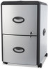 A Picture of product STX-61351U01C Storex Mobile Filing Cabinet with Metal Siding,  Metal Siding, 19w x 15d x 23h, Silver/Black