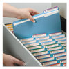 A Picture of product SMD-14937 Smead™ Colored Pressboard Fastener Folders with SafeSHIELD® Coated Fasteners 2" Expansion, 2 Letter Size, Blue, 25/Box