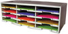 A Picture of product STX-61601U01C Storex 12 Compartment Literature Organizer. 10 5/8 X 13 3/10 X 31 2/5 in. Gray.