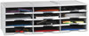 A Picture of product STX-61601U01C Storex 12 Compartment Literature Organizer. 10 5/8 X 13 3/10 X 31 2/5 in. Gray.