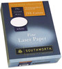 A Picture of product SOU-3172410 Southworth® 25% Cotton Laser Paper,  White, 24 lbs., Smooth Finish, 8-1/2 x 11,  500/Box