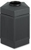 A Picture of product SAF-9486BL Safco® Canmeleon Indoor/Outdoor Pentagon Receptacle, Pentagon, Polyethylene, 45gal, Black