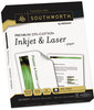 A Picture of product SOU-J344C Southworth® Premium 25% Cotton Inkjet and Laser Paper. 24 lb. 8.5 X 11 in. 97 Wicked White. 250 sheets.