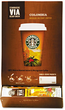 Starbucks® VIA™ Ready Brew Coffee,  3/25oz, Colombia, 50/Box