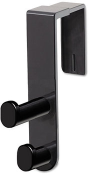 Safco® Plastic Coat Hooks Hook, 2-Hook, 1.75 x 6.5 7.75, Black