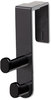 A Picture of product SAF-4225BL Safco® Plastic Coat Hooks Hook, 2-Hook, 1.75 x 6.5 7.75, Black
