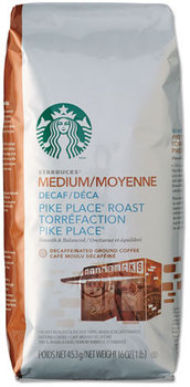 Starbucks® Coffee,  Ground, Pike Place Decaf, 1lb Bag