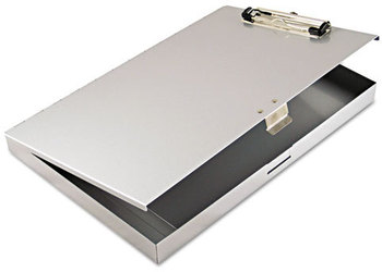 Saunders Storage Clipboard,  1/2" Capacity, 8-1/2w x 12h, Gray