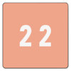 A Picture of product SMD-67422 Smead™ Numerical End Tab File Folder Labels 2, 1.5 x Pink, 250/Roll