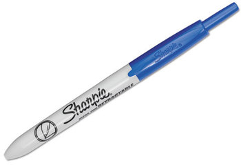Sharpie® Retractable Permanent Marker,  Ultra Fine Tip, Blue