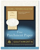 A Picture of product SOU-P984CK336 Southworth® Parchment Specialty Paper,  Ivory, 24 lb., 8 1/2 x 11, 100/Box
