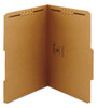 A Picture of product SMD-19882 Smead™ Top Tab Fastener Folders Guide-Height 2/5-Cut Tabs, 0.75" Expansion, 2 Fasteners, Legal Size, 17-pt Kraft, 50/Box