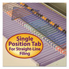 A Picture of product SMD-17410 Smead™ Reinforced Top Tab Colored File Folders Straight Tabs, Legal Size, 0.75" Expansion, Lavender, 100/Box