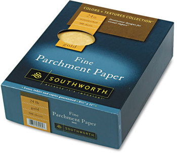 Southworth® Parchment Specialty Paper,  Gold, 24 lb., 8 1/2 x 11, 500/Box