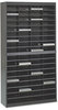 A Picture of product SAF-9241BLR Safco® E-Z Stor® Literature Organizers with Steel Frames and Shelves,  72 Sections, 37 1/2 x 12 3/4 x 71, Black