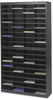 A Picture of product SAF-9241BLR Safco® E-Z Stor® Literature Organizers with Steel Frames and Shelves,  72 Sections, 37 1/2 x 12 3/4 x 71, Black